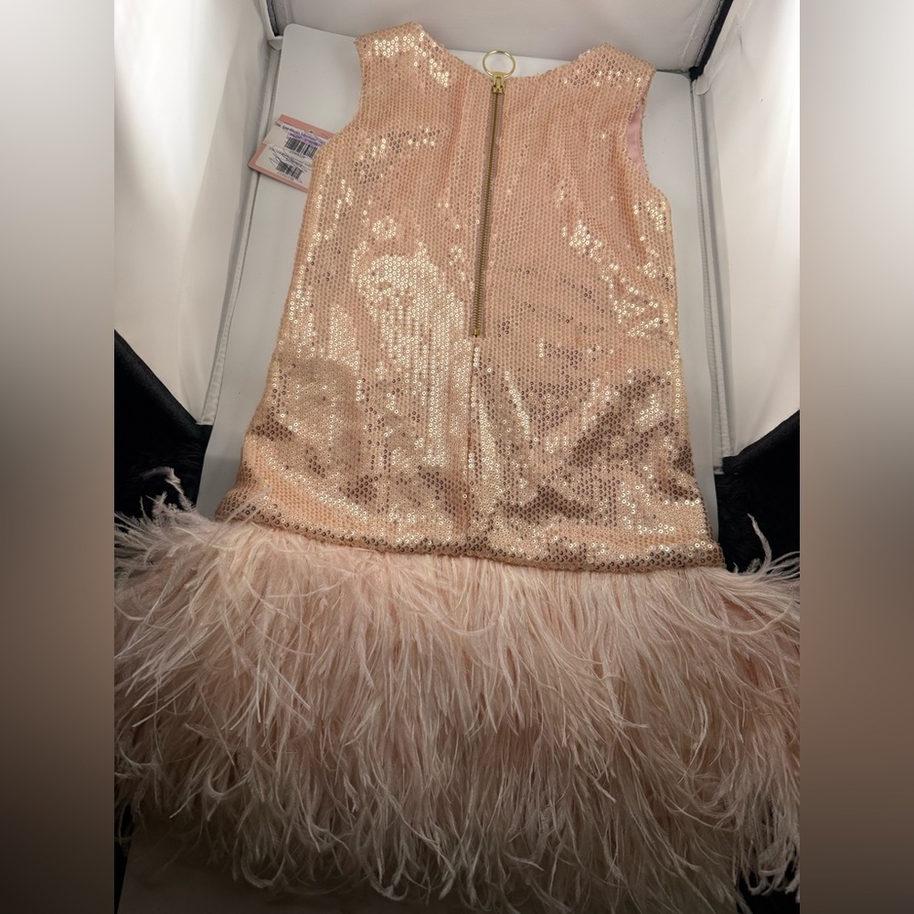 Sparkling Gold and Pink Kids Costume/Holiday Dress - Picture 6 of 8